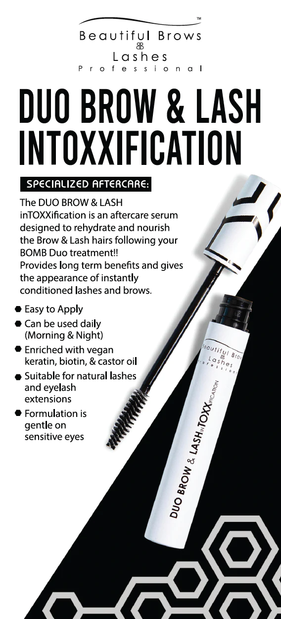 DUO Brow & Lash inTOXXification Flyer - Beautiful Brows & Lashes Professional