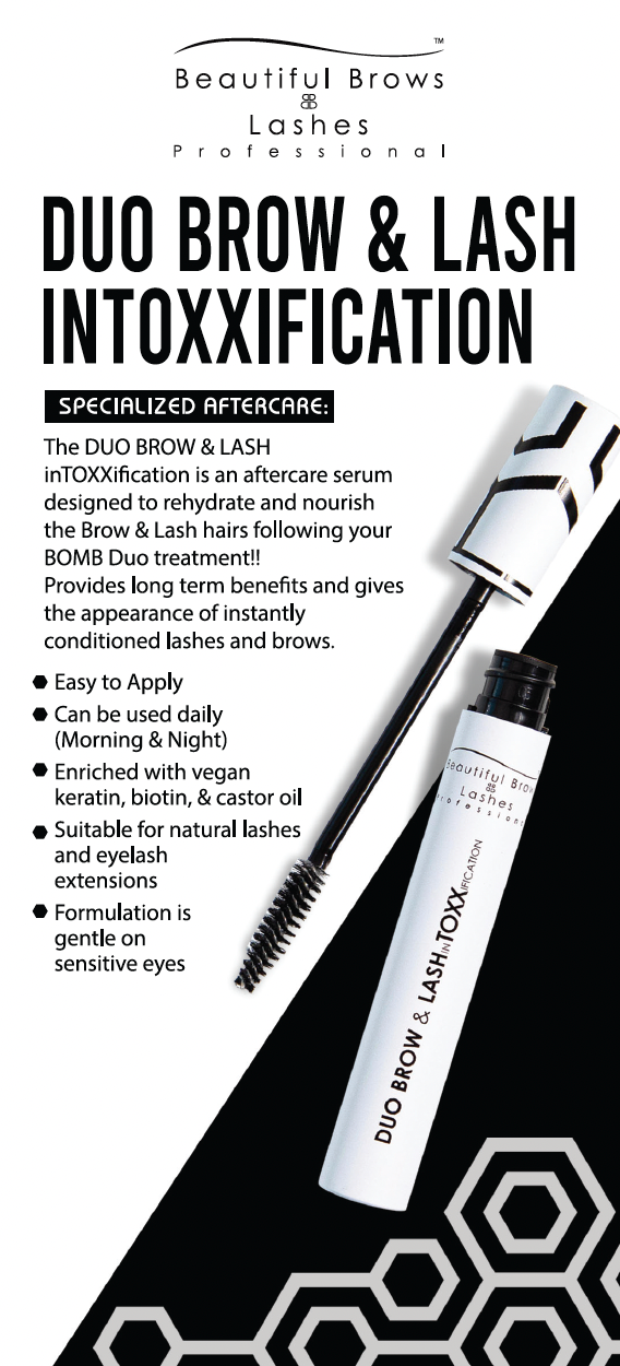 DUO Brow & Lash inTOXXification Flyer | Beautiful Brows & Lashes