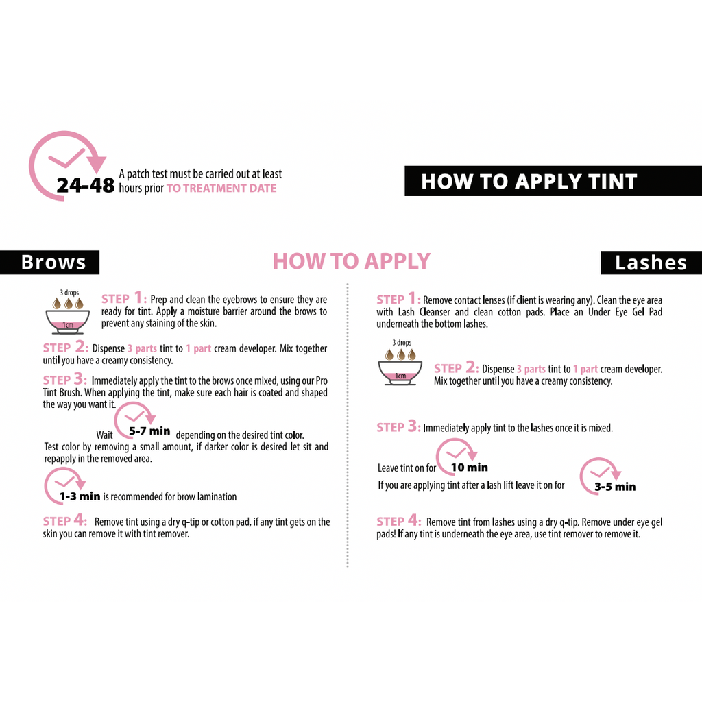 Lash and Brow Tint Procedure - Beautiful Brows and Lashes Professional