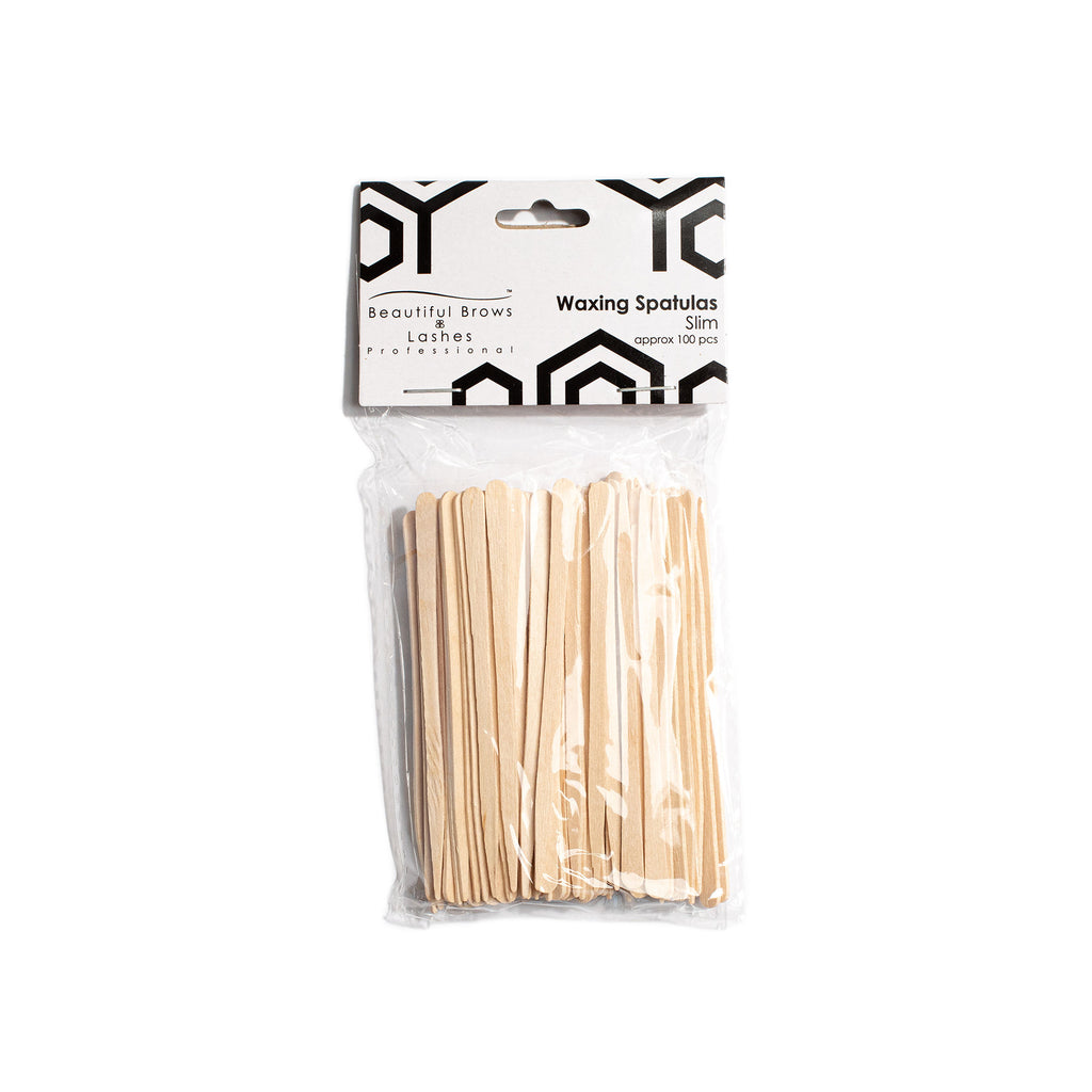 Waxing Spatulas - Slim - Beautiful Brows and Lashes Professional