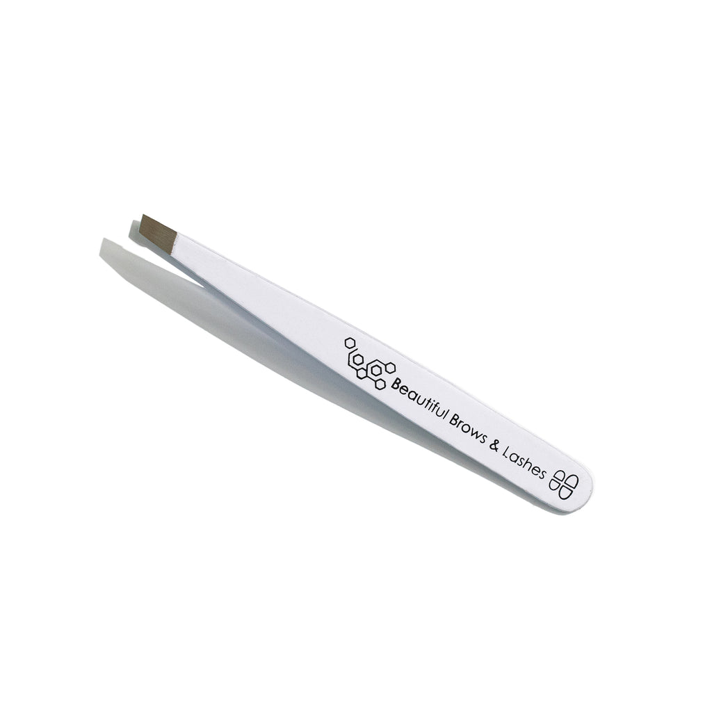 Beautiful Brows and Lashes White Eyebrow Tweezers- Beautiful Brows and Lashes Professional