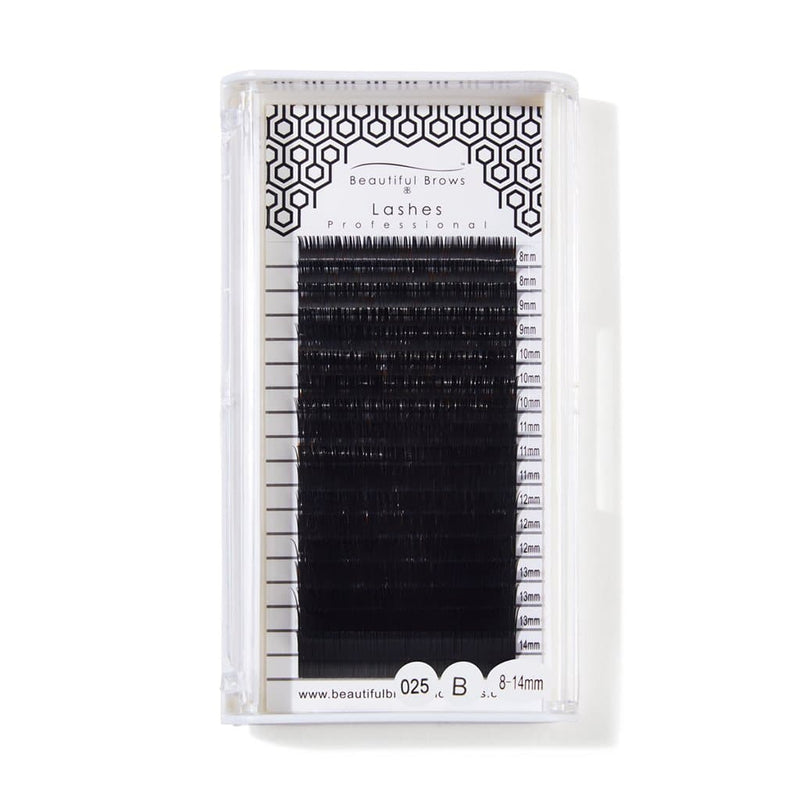 Silk Lashes - D Curl *18 rows* - Beautiful Brows & Lashes Professional