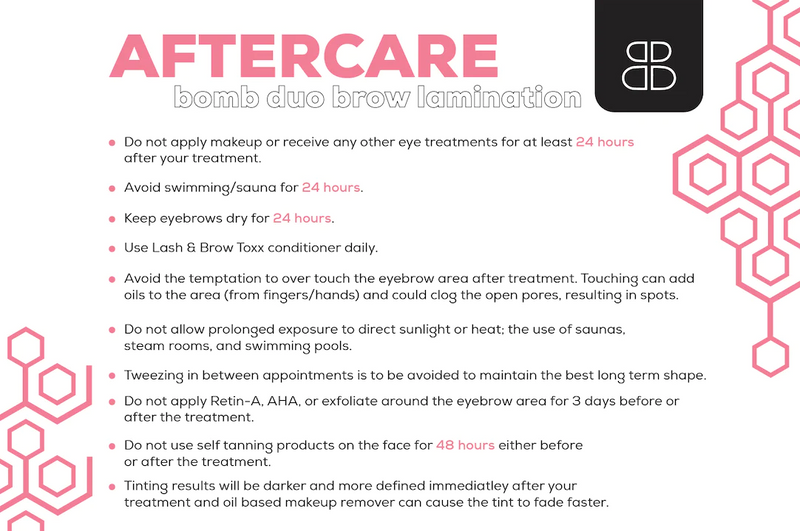 Client Aftercare Cards - Beautiful Brows & Lashes Professional