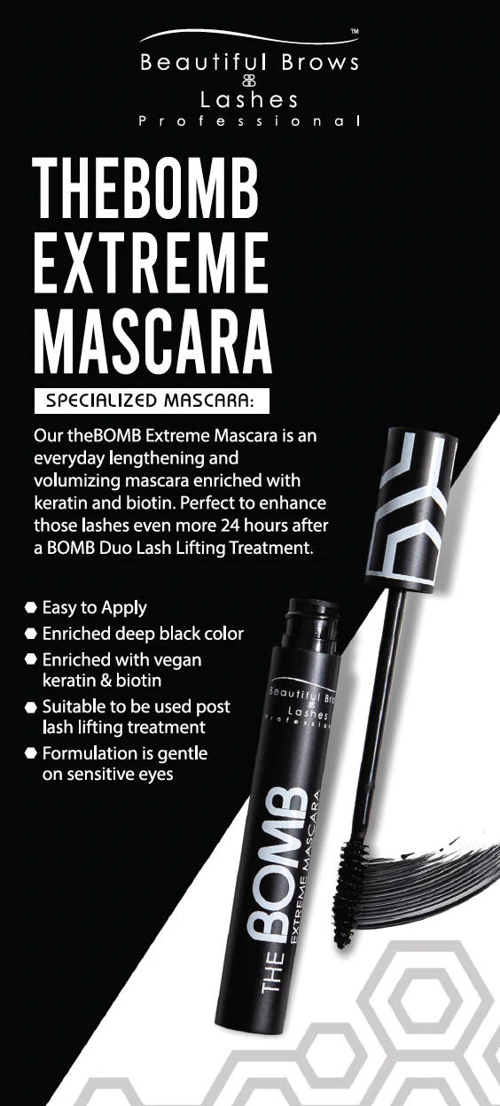TheBOMB Extreme Mascara Flyer - Beautiful Brows & Lashes Professional