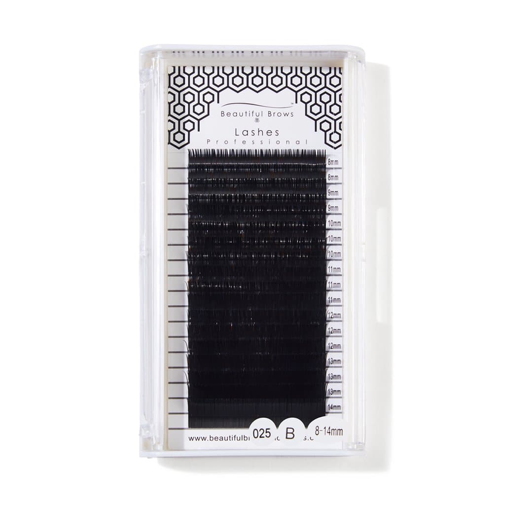 Silk Lashes - B Curl *18 rows* - Beautiful Brows and Lashes Professional