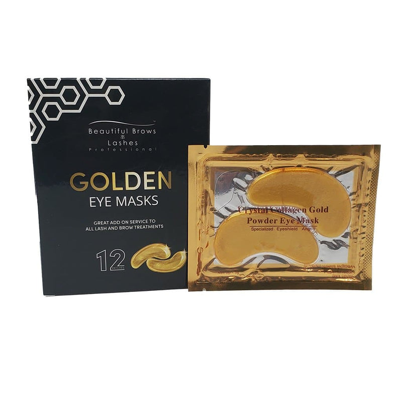 24K Gold Collagen Eye Mask (12 Pack) *New* - Beautiful Brows and Lashes Professional