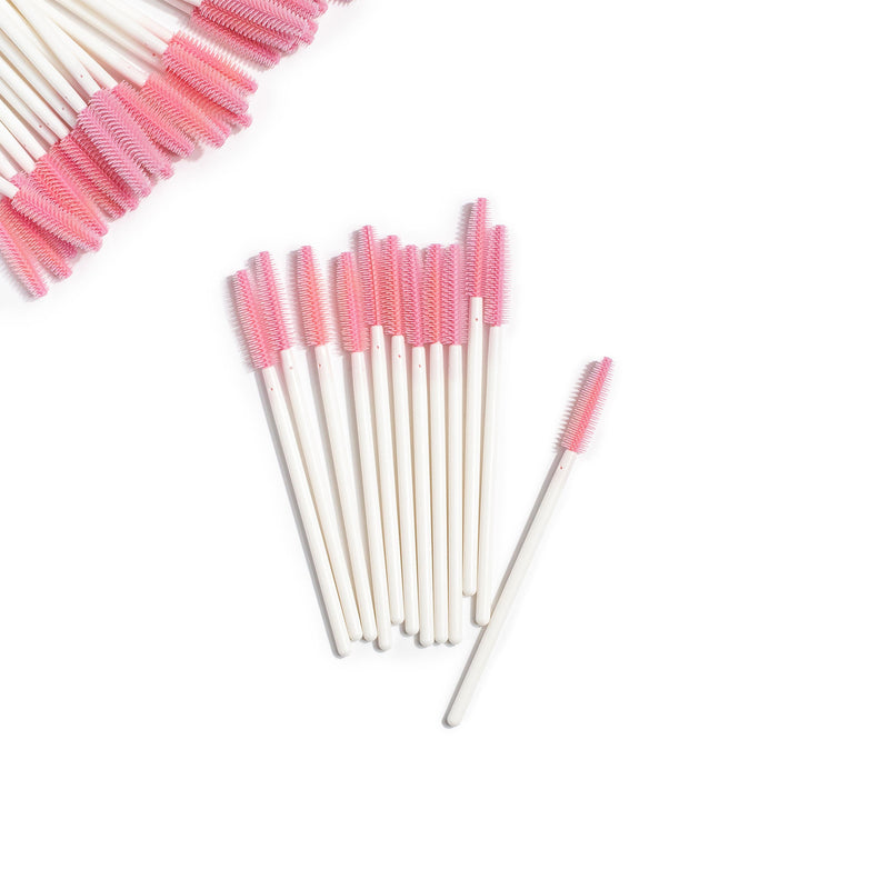 Pink & White Silicone Spoolies - Beautiful Brows and Lashes Professional