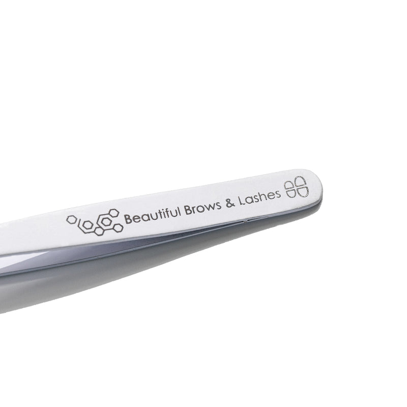 Beautiful Brows and Lashes White Eyebrow Tweezers- Beautiful Brows and Lashes Professional